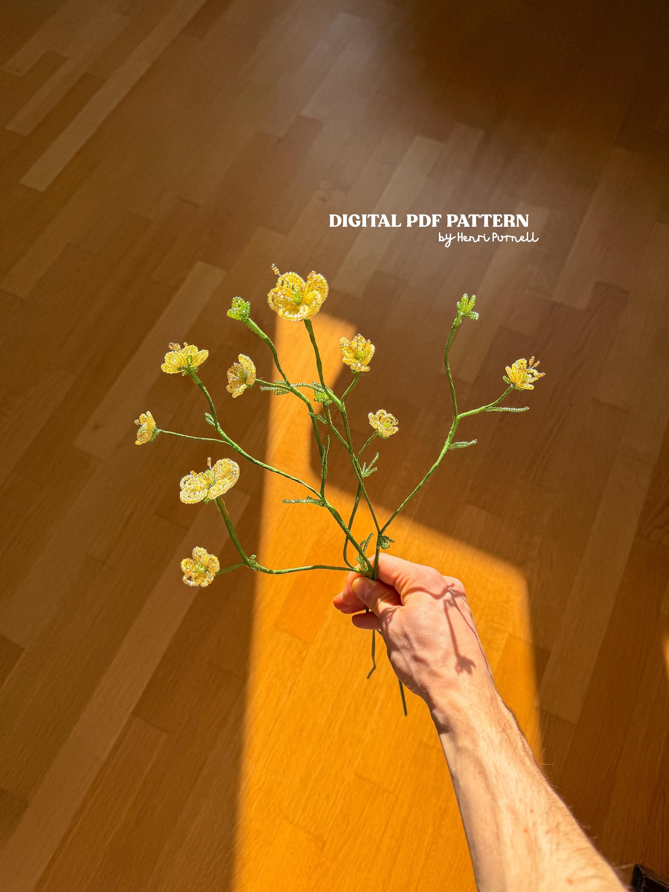 French Beaded Buttercup Pattern – DIGITAL PDF + Step-by-step Video ...