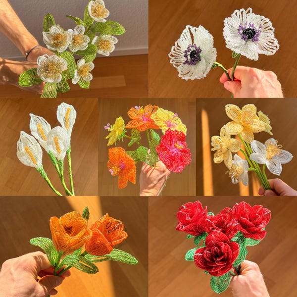 The Intermediate Guide (PDF Download) – French Beaded Flower Pattern Bundle + Step-by-Step Video Tutorials