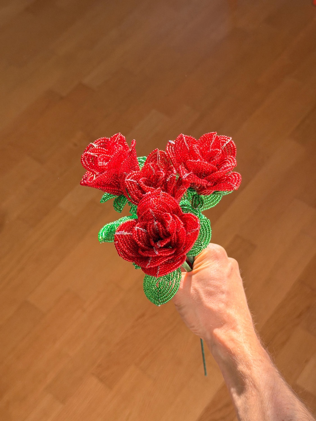 French Beaded Rose Pattern – DIGITAL PDF + Step-by-step Video Tutorial ...