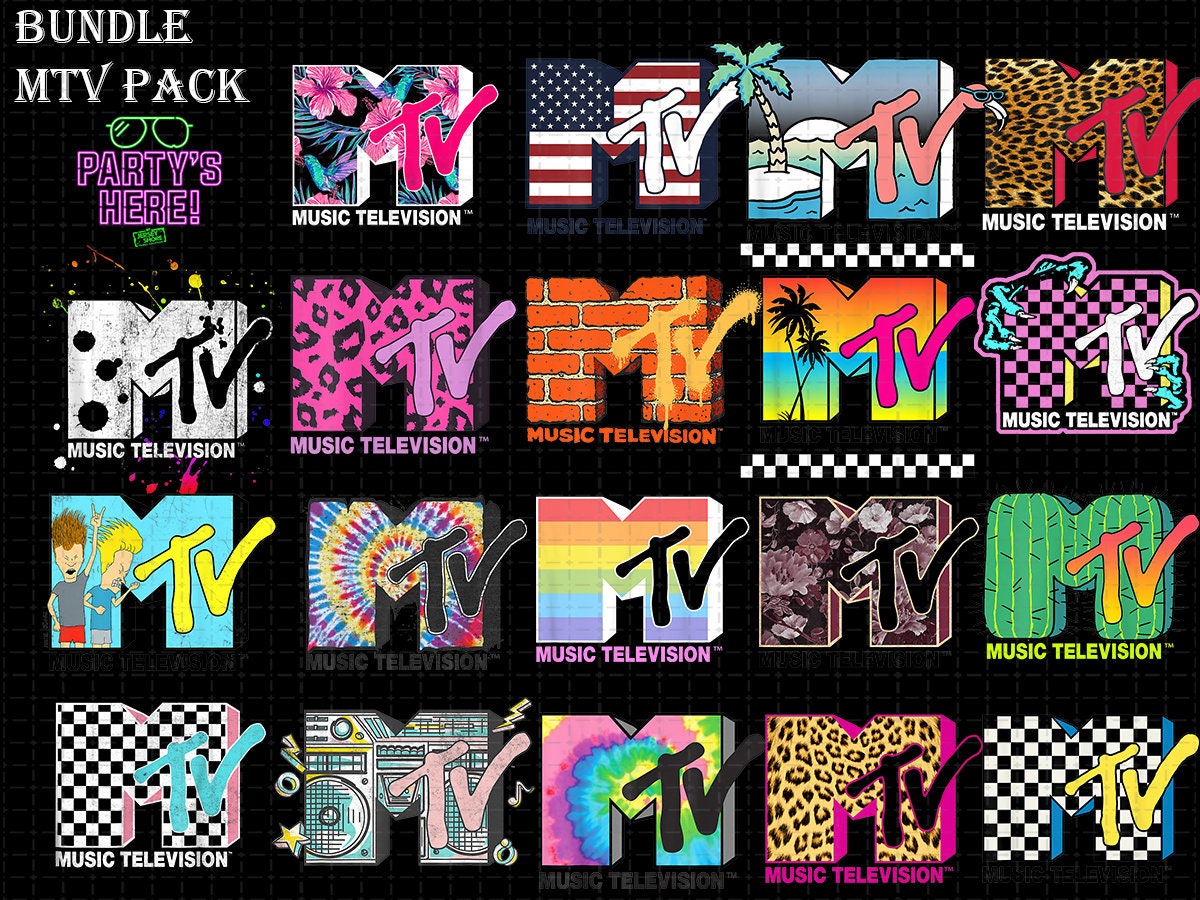 Combo 67 Logo MTV png MTV Old School MTV logo set mtv Etsy