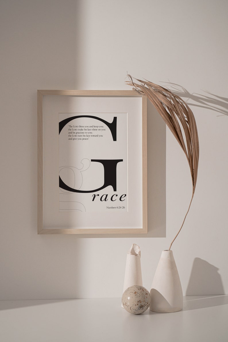 Bible Verse Prints GRACE Numbers 62426 Bible Verse Wall Etsy