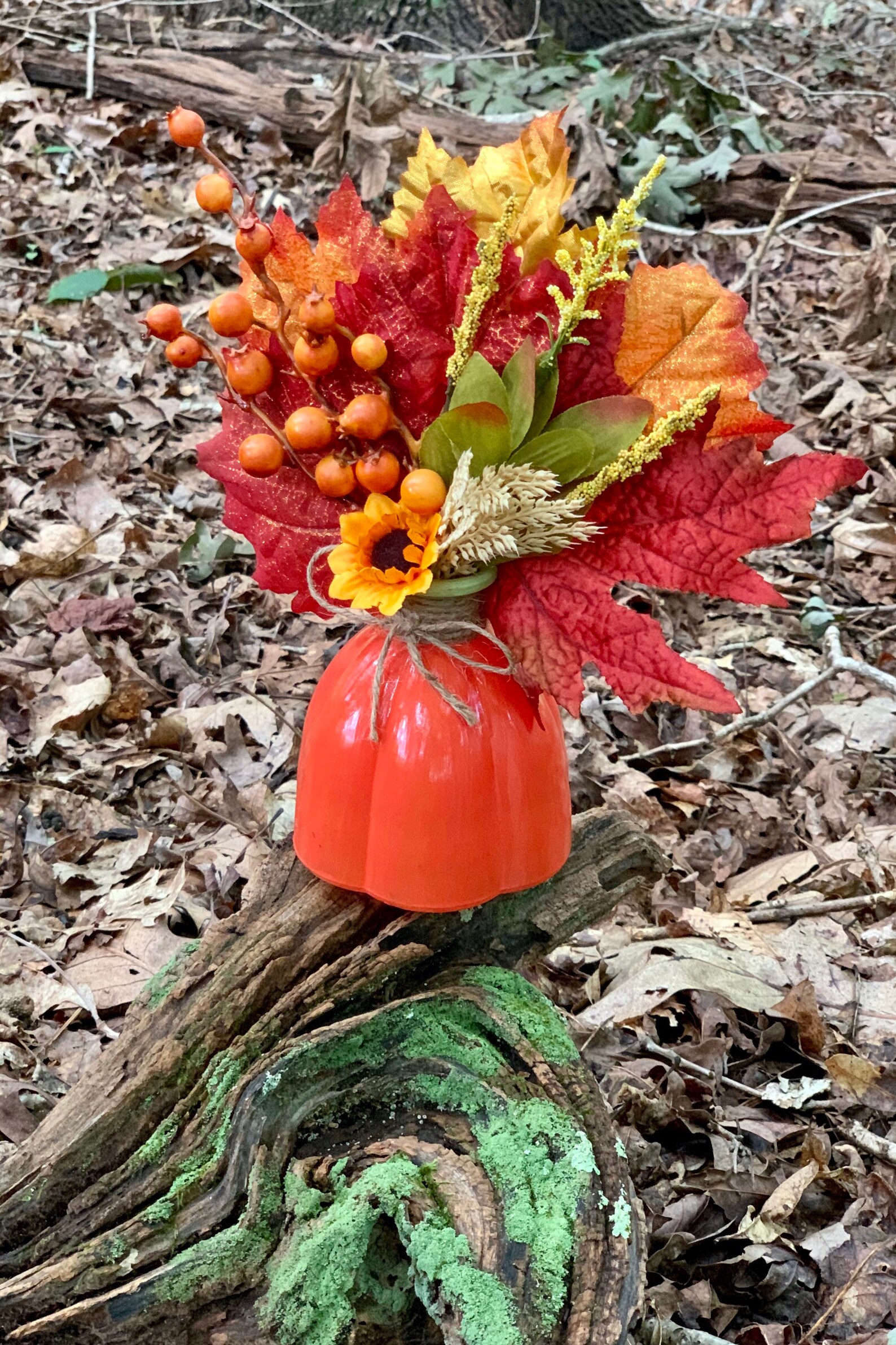 Pumpkin center piece pumpkin flower vase fall center piece Etsy