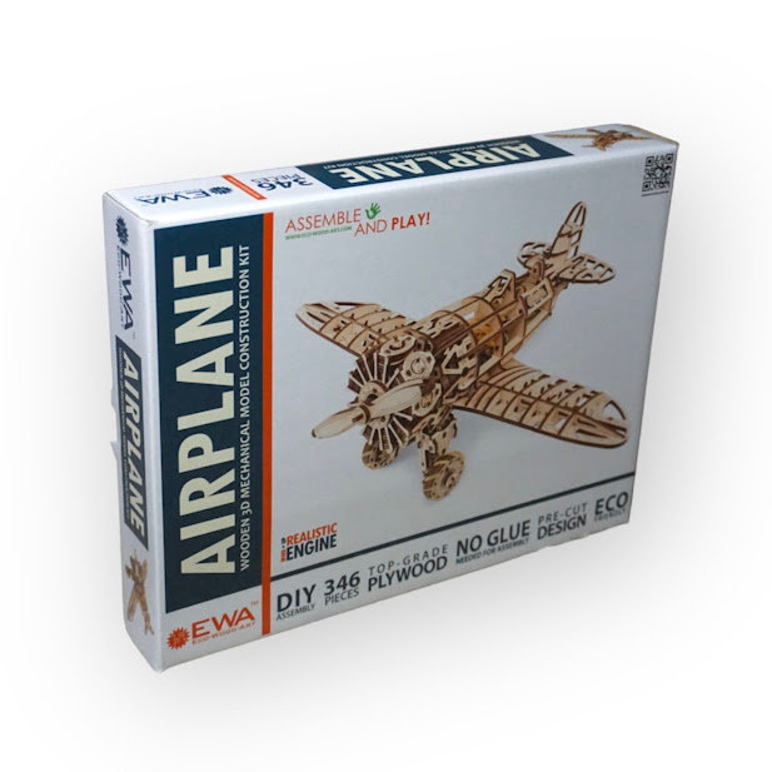 Wooden 3D Airplane Construction Kit, Airplane Kit, Wooden Construction