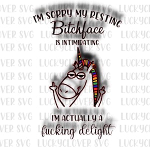 Faccia di cagna a riposo in formato SVG. Umorismo per adulti in formato SVG.