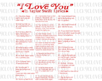 Different Ways Say I Love You in I Love You Lyrics
