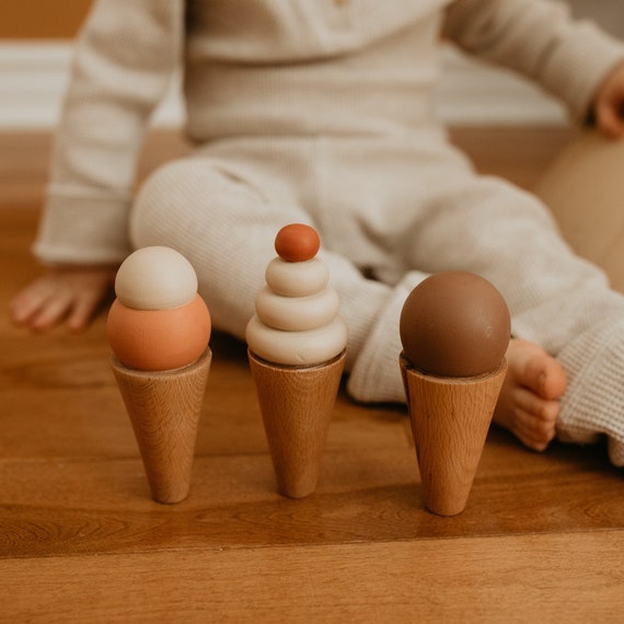 Wooden Ice Cream Toy - Etsy UK