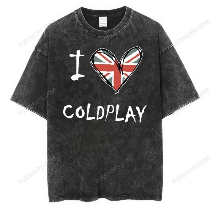 Cold play 「Viva la Vida 」tour t-shirt Coldplay Viva La Vida Logo Concert Tour T-Shirt - Ten