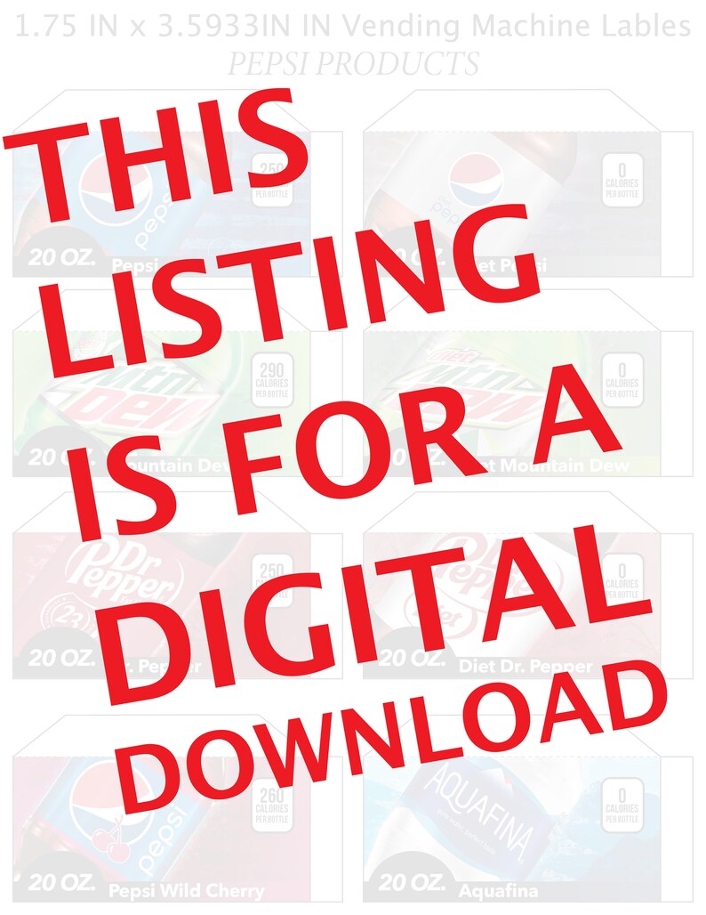 16 SODA VENDING MACHINE 12 Oz Can Label flavor Strip, Vending Machine