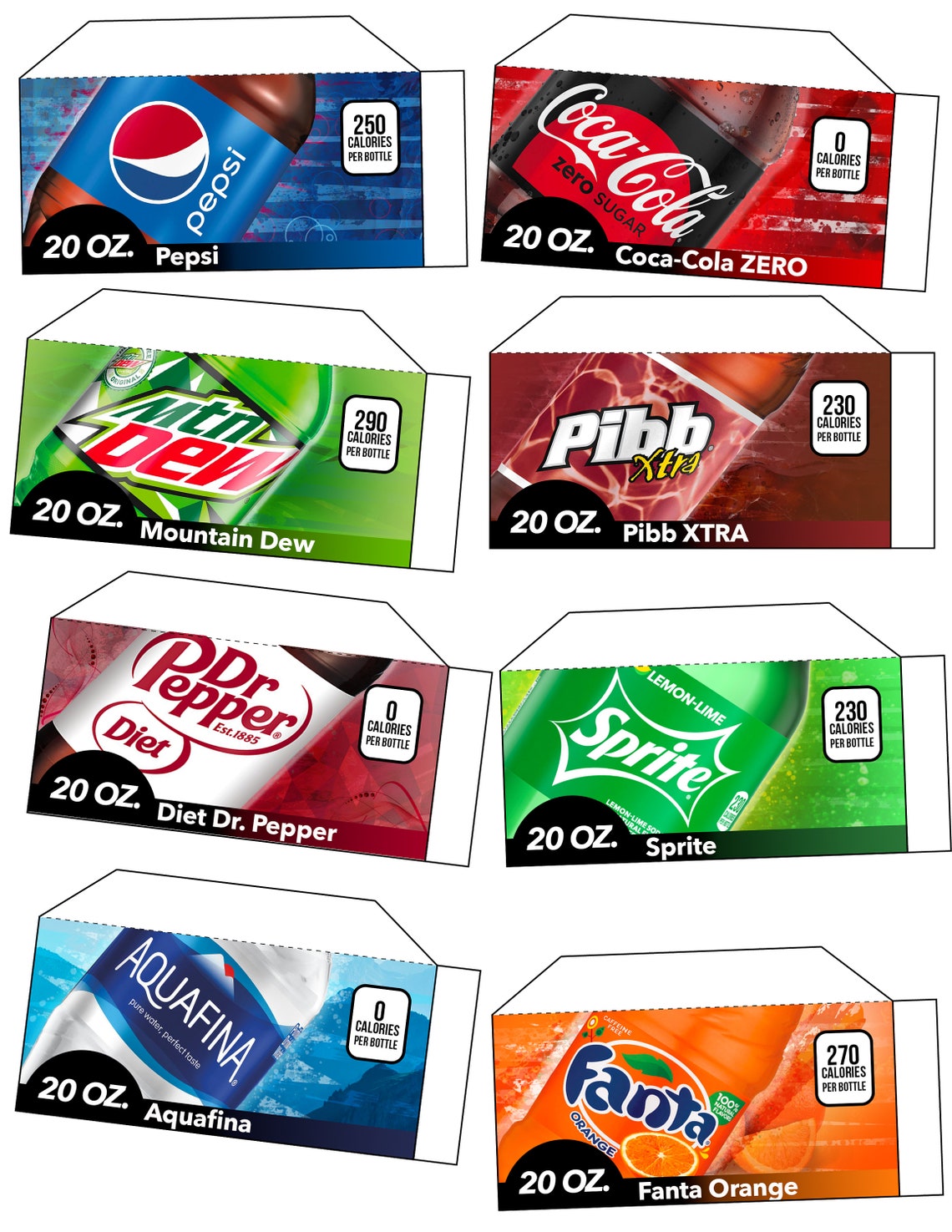 16!! SODA VENDING MACHINE 12 Oz Can Label (flavor Strip), Vending ...