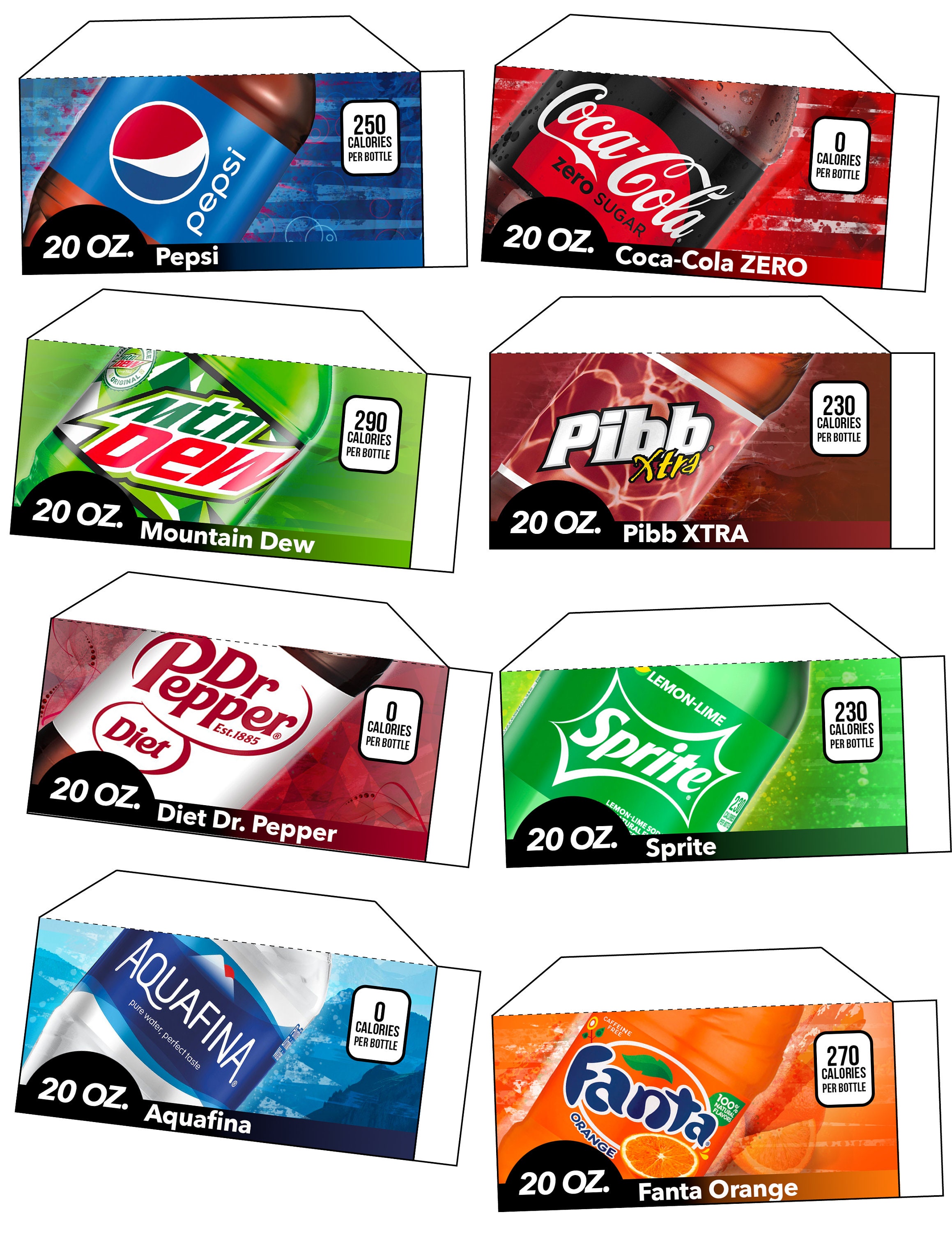 SODA VENDING MACHINE 12 Oz Can Label flavor Strip Vending - Etsy