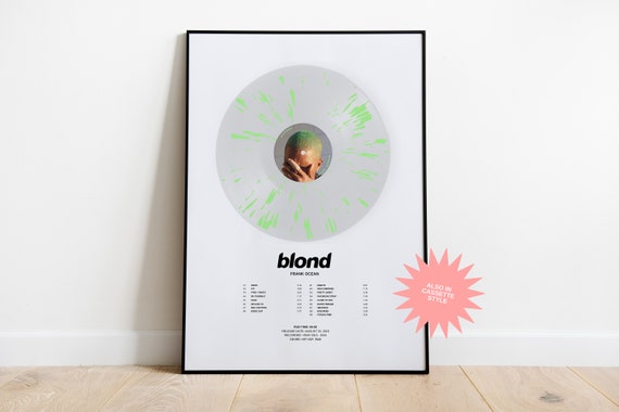 Blonde / Frank Ocean / Digital Print / Vinyl Style Poster / Digital  Download Wall Art 