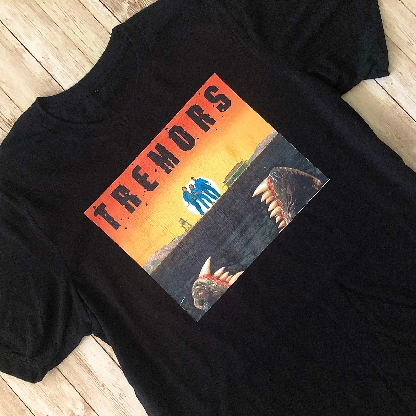 Tremors Movie Vintage Style Black Crewneck Tshirt Etsy