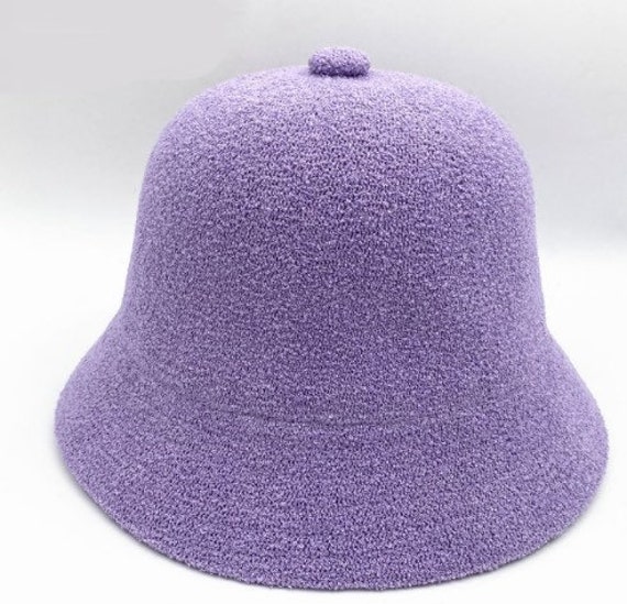 90s Style Purple Terry Bucket Hat 
