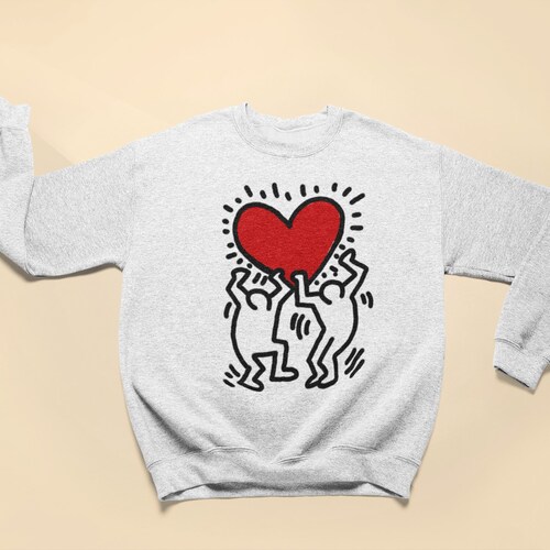 Heart Crewneck Sweatshirt - Etsy