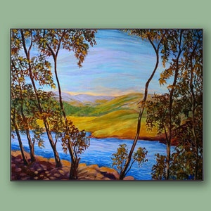 12 X 16 Original Painting of Landscape for Home Decor. Canadian made. Archival Art. Original Handmade Art from Canadian Artist Pamela Dey