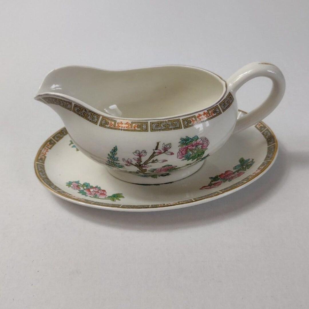 Vintage Enoch Wedgwood Tunstall Ltd. Gravy Boat and Saucer Etsy