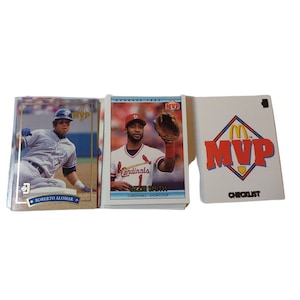 Set completo di carte da baseball MVP dei Donruss McDonalds del 1992 + set di 6 carte MVP dei Blue Jays