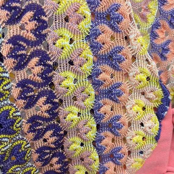 One-of-a-Kind 60s Handmade Pink Crochet Choker Bu… - image 7