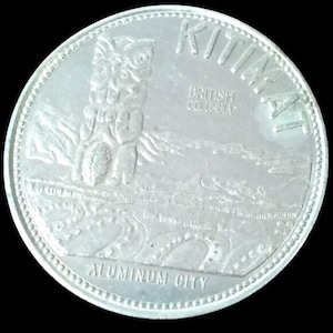 Vintage 1953 Kitimat British Columbia Aluminum City Corp. Medallion Uncirculated