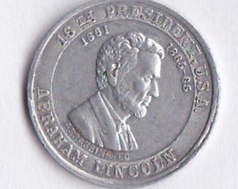 Cracker Jack Mystery Club Token / Medal 16th President Abraham Lincoln 1933 - 36
