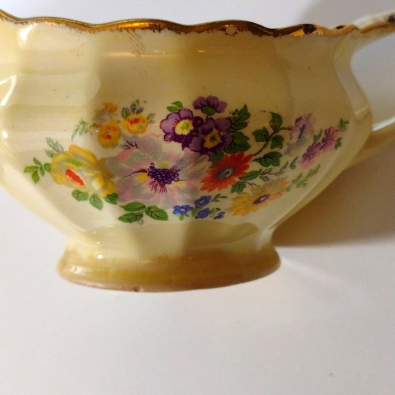 Vintage Sovereign Potters Canada British Empire Made Gravy Boat / Creamer image 8