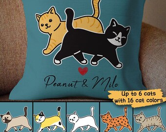 pillows with cats on them