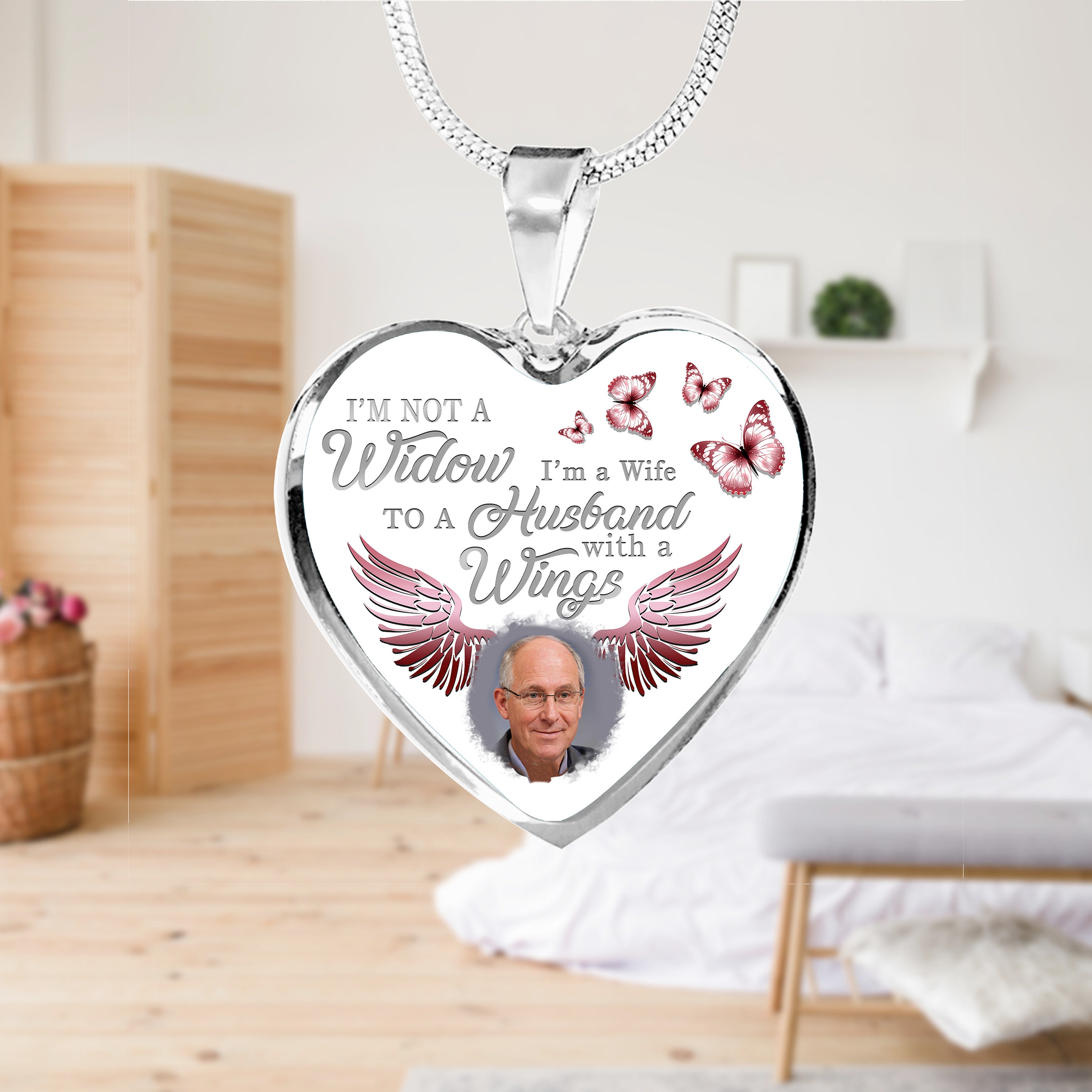 Personalized Memorial Necklace Widow gift I'm a Wife to Etsy