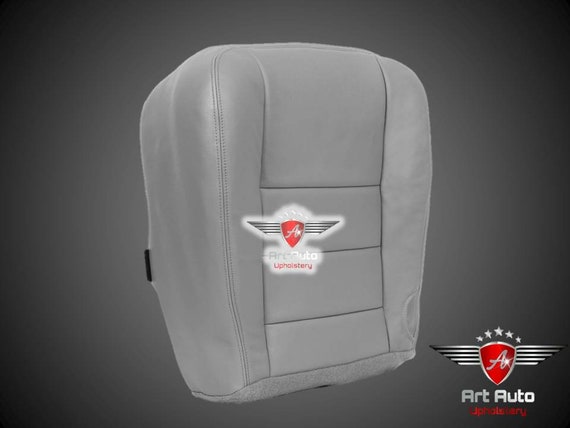 Genuine Factory Style Leather Seat Cover - Driver Bottom For 2002-2007 Ford F250/F350, Medium Parchment Tan
