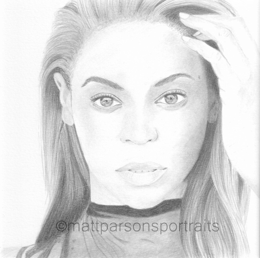 Beyonce Portrait Graphite Drawing Print - Etsy