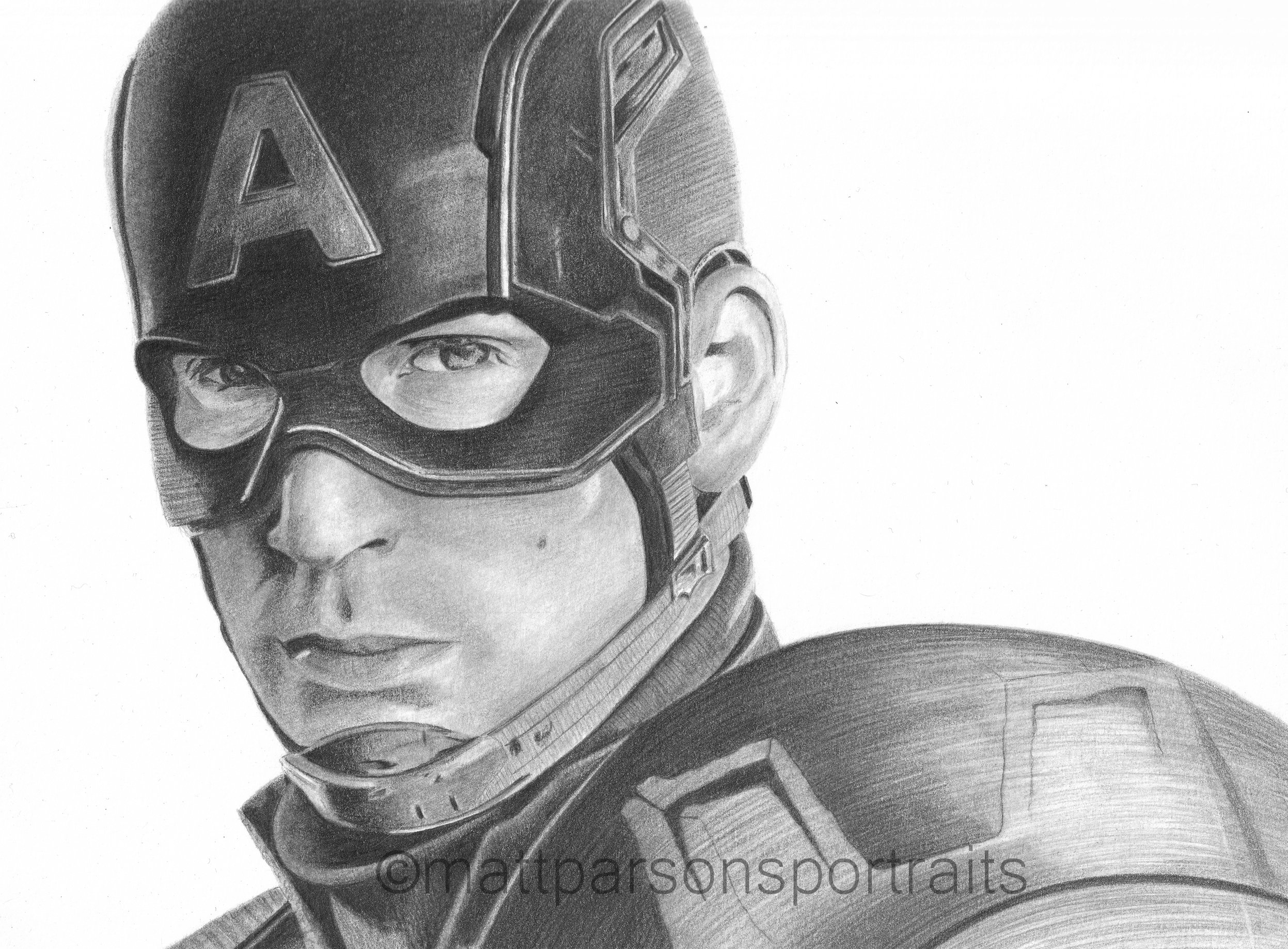 Captain America Art Steve Rogers Avengers Drawing Movie - Etsy UK