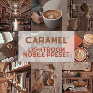 Bookstagram Lightroom Mobile Preset - Caramel | Cozy | Instagram | Books | Warm | Bookish | Filter