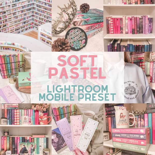 Lightroom Mobile Preset - Soft Pastel - Bookstagram | Instagram | Books | Bookish | Bright | Pink | Cute | Filter