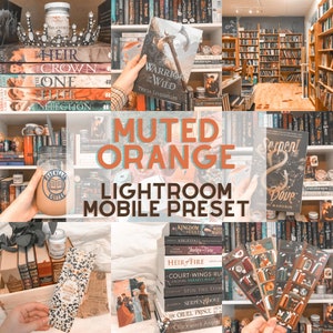 Lightroom Mobile Preset - Muted Orange - Bookstagram | Instagram | Filter | Books | Bookish | Cozy