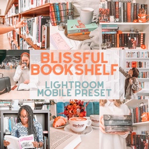 Blissful Bookshelf Bookstagram Lightroom Mobile Preset | Bookish Filter | Instagram | Books