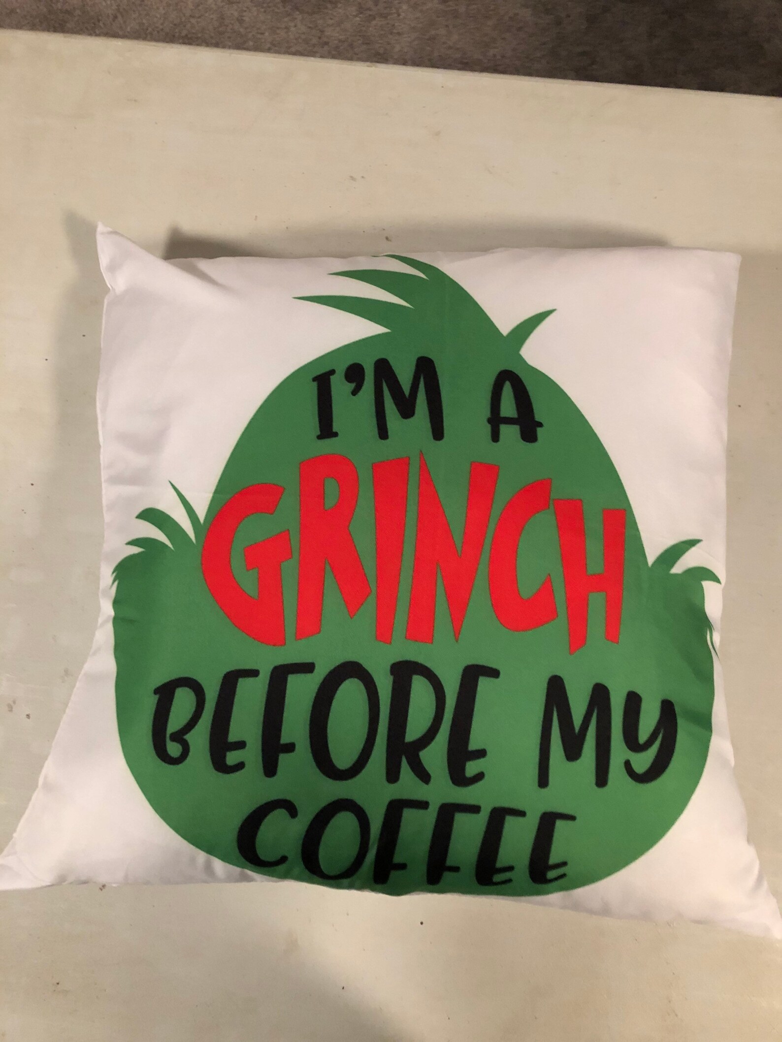 Grinch Throw Pillow Etsy