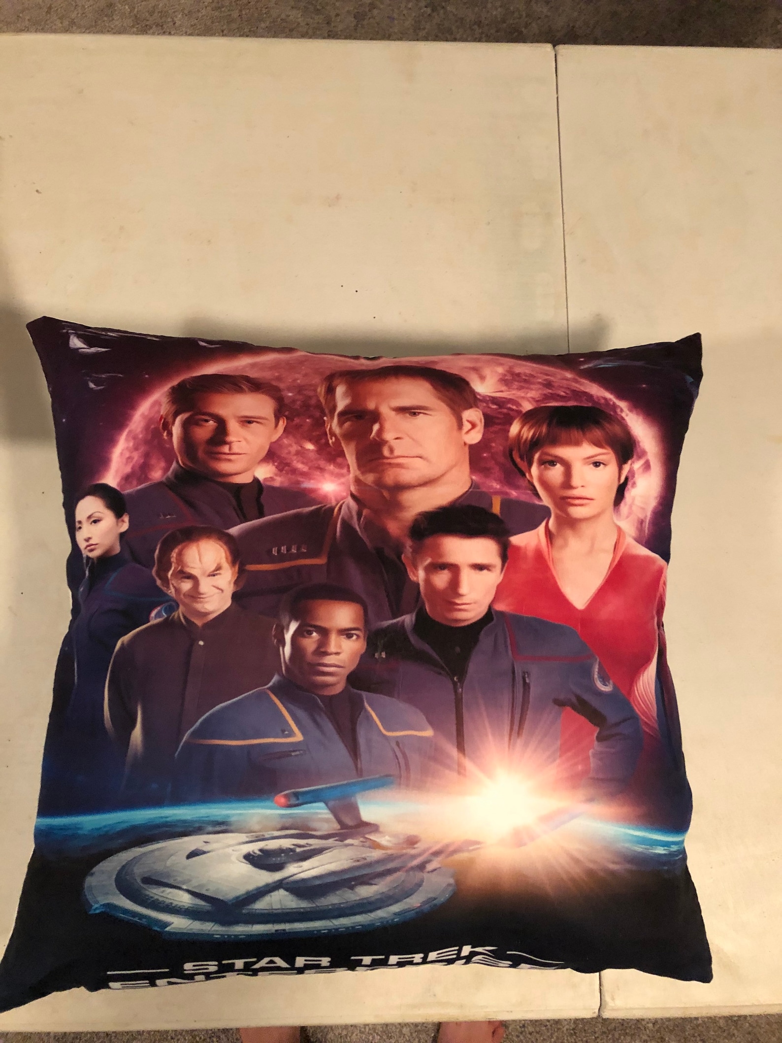 Star Trek Enterprise Throw Pillow Etsy
