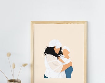 Custom Faceless Portrait: Personalized Digital Illustration (Digital Only)