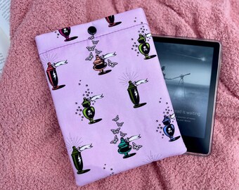 Housse rembourrée pour Kindle - Étui pour liseuse avec fermeture à pression, cadeau pour les amateurs de lecture et les rats de bibliothèque, cadeau pour liseuse