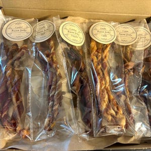 Bacon (or beef bacon) Jerky Twist variety boxes