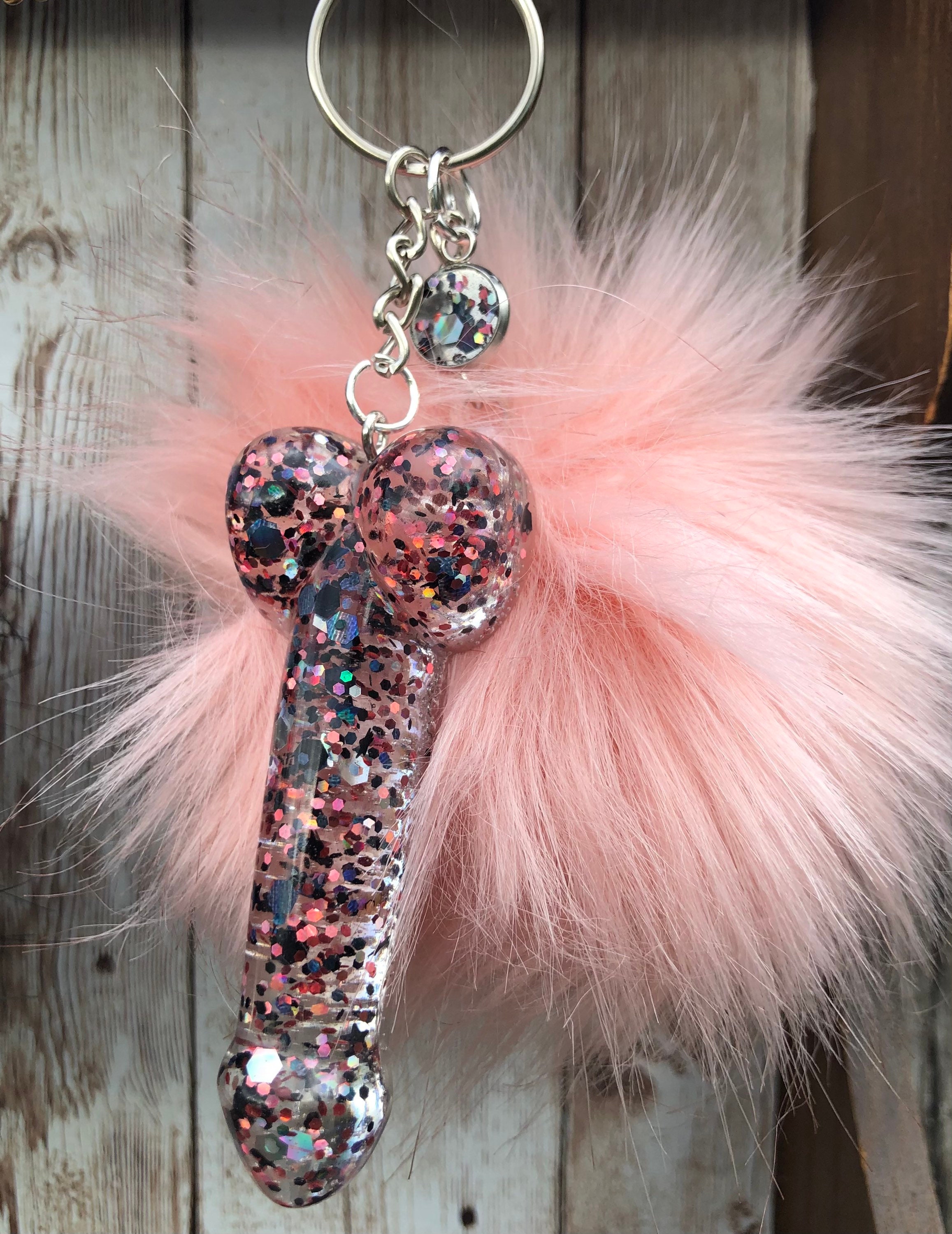 Hairy balls keychain best sale