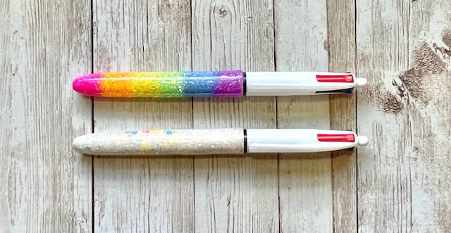 Personalized Glitter Pens, Custom Decal Name Pens, Sparkle Pens