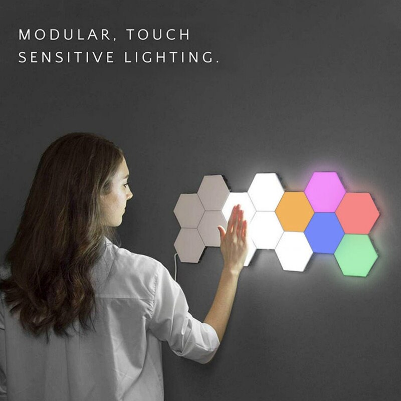 Touch Sensor LED DIY Hexagon Lights 10 Pack Colourful Lights Etsy