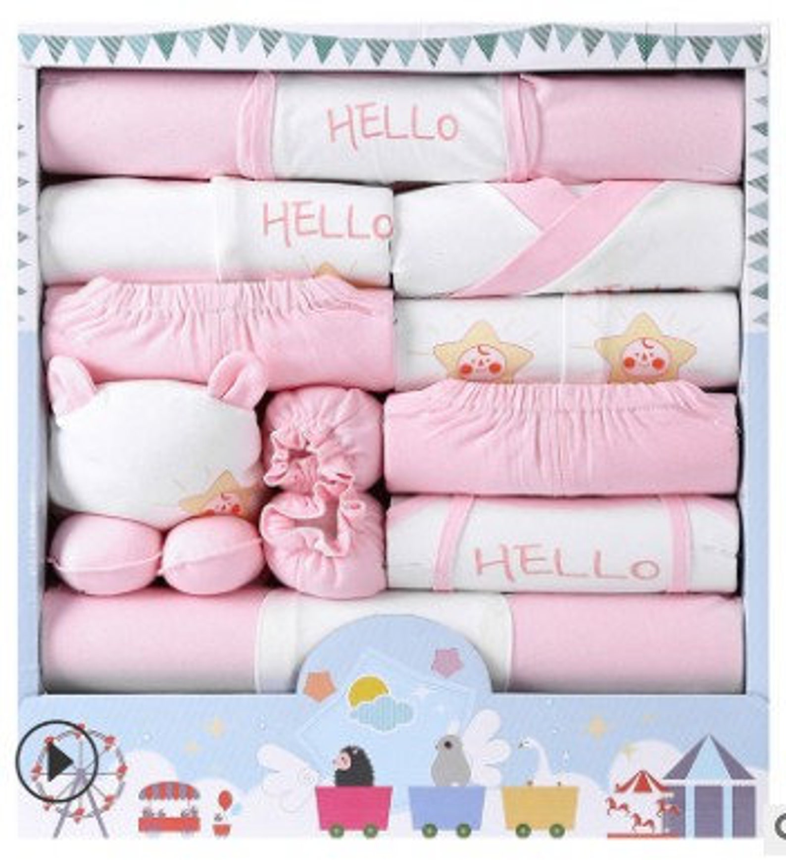 Newborn Baby Girl Gift Set 18 Pcs Free gift included Etsy