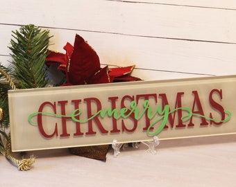 Merry Christmas Sign, Holiday Sign