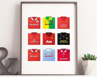 Manchester United Poster Etsy