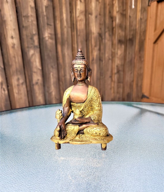 Home Decor Sandstone Figurine Buddha Statue Buddhism Sculpture Meditation 