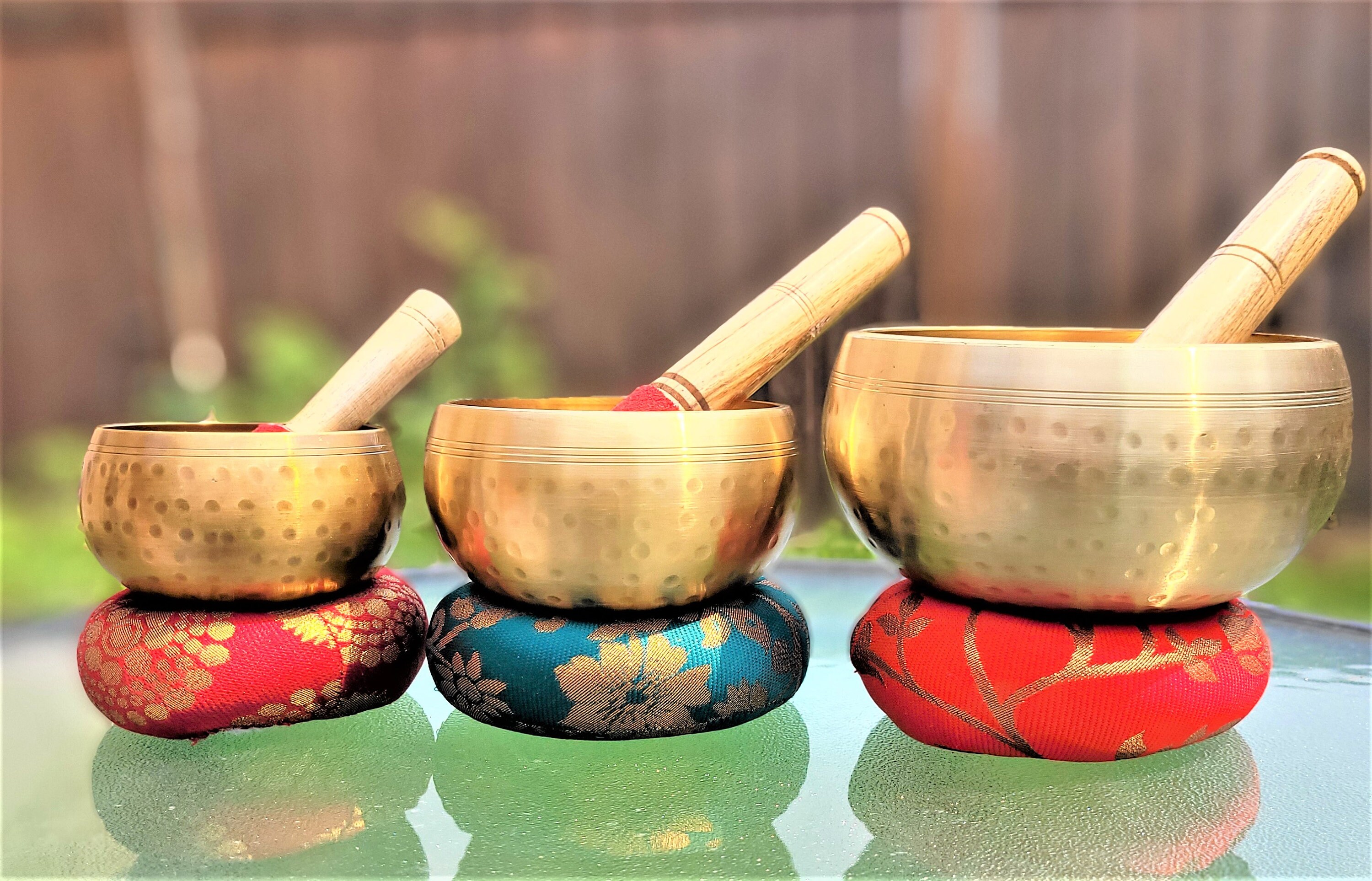 Singing Bowl Set 6 Hand Beaten Relaxing Sound Bowl Etsy