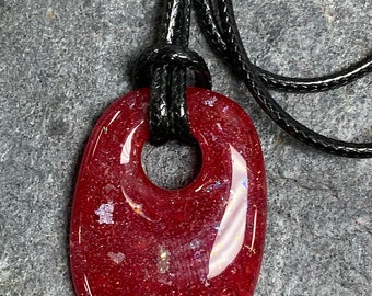 FIREWORKS on the BEACH from the BOAT Dichroic glass pendant
