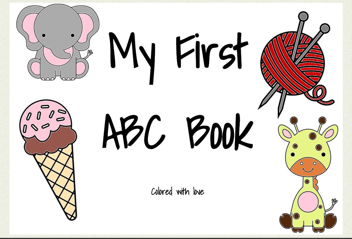 Baby's First ABC Coloring Book Etsy