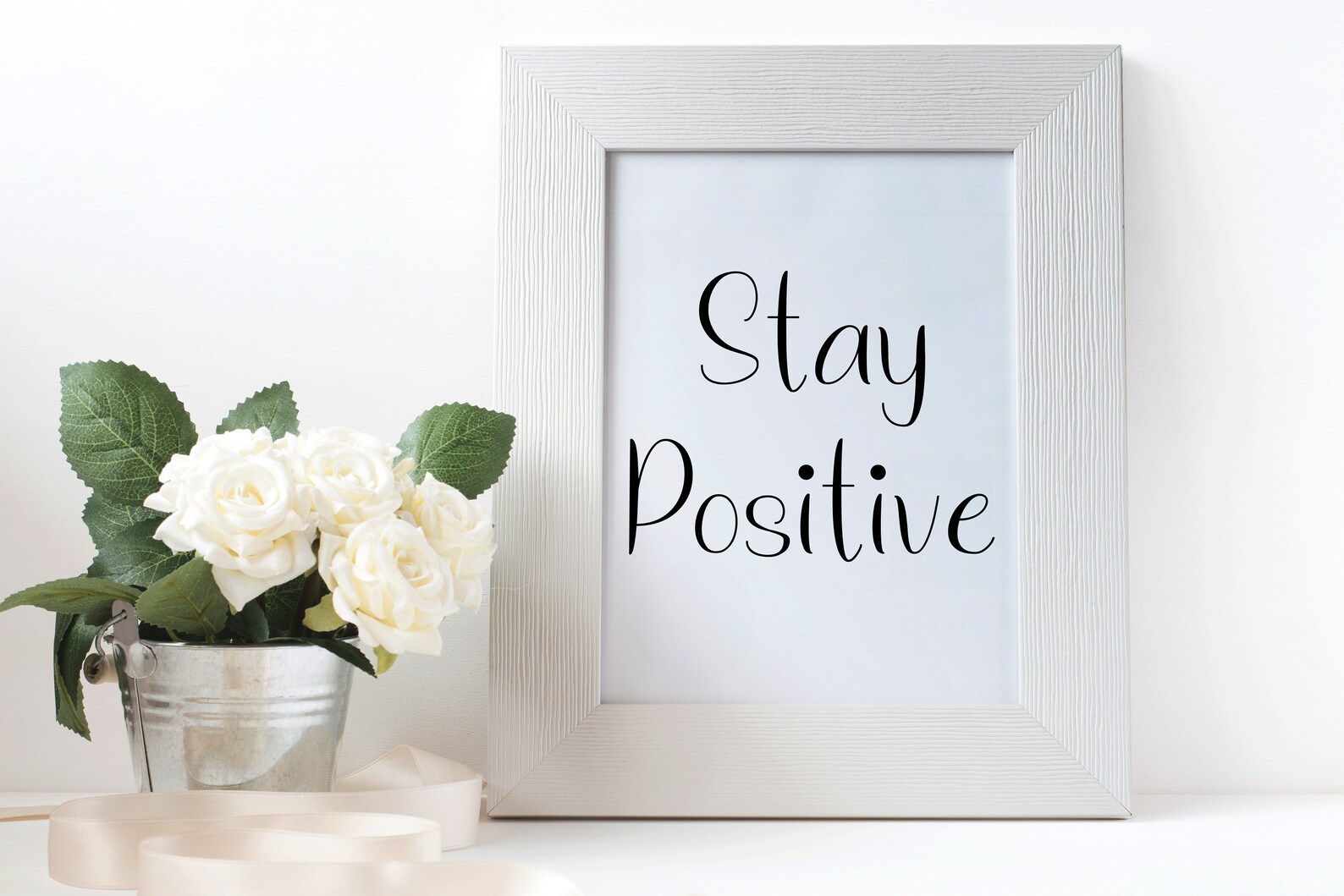 Stay Positive Quote Print Positive Prints Positive Quote Etsy